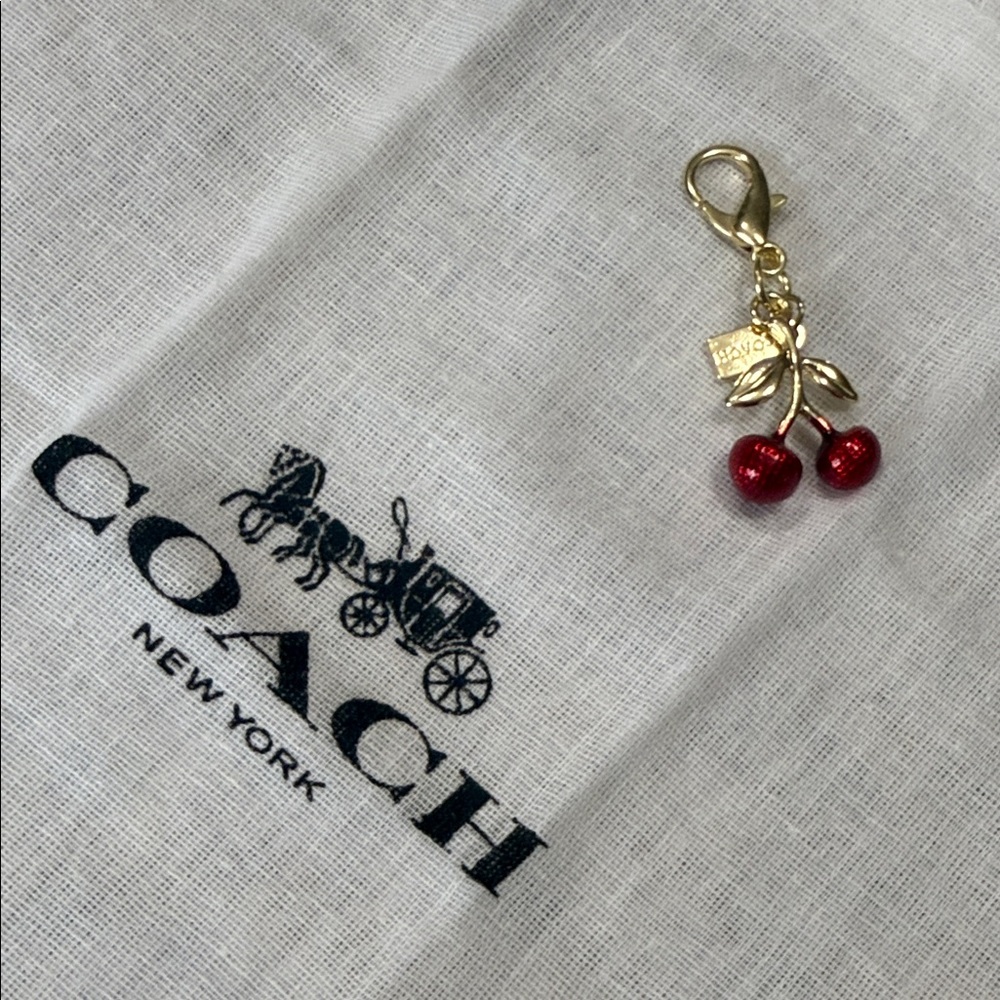 Coach Mini Cherry Charm Brand New